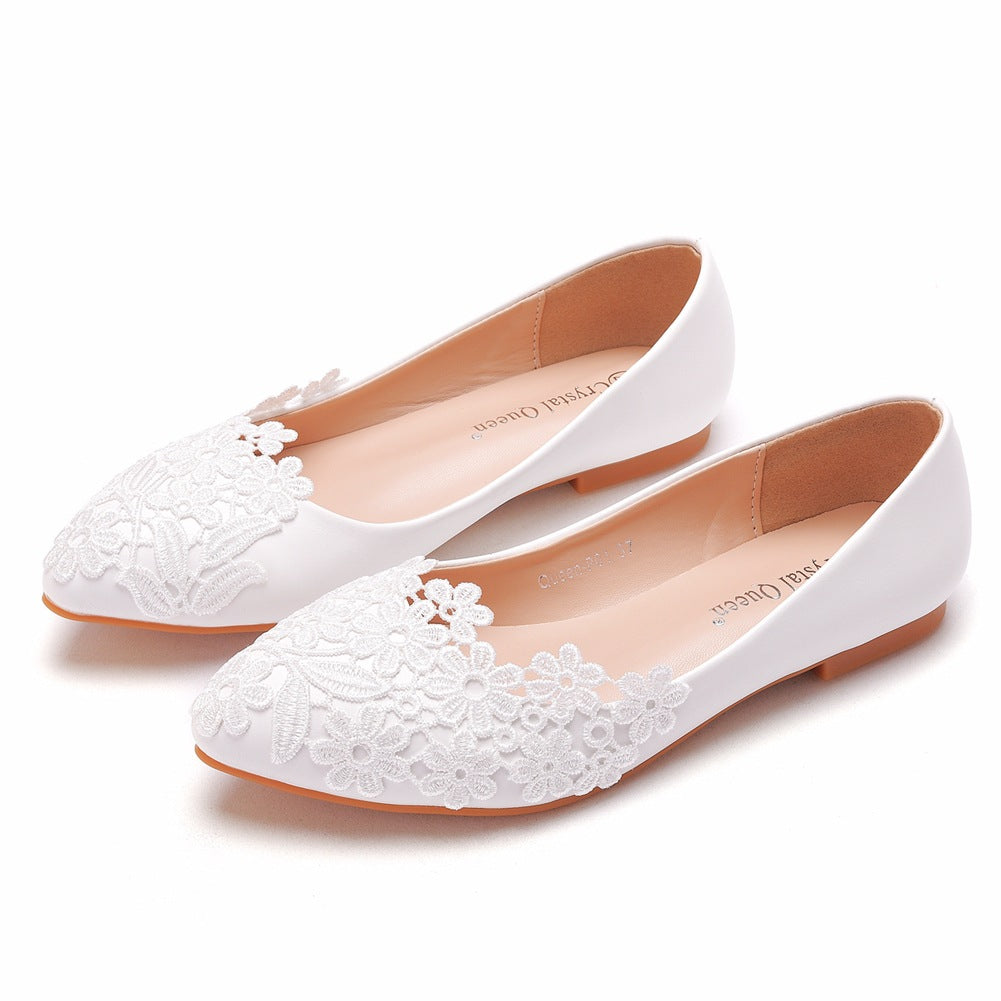 New Arrival Women's Wedding Shoes Flat Lace Wedding Shoes