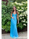 Sexy Soft Satin Spaghetti Straps V-Neck Sleeveless Mermaid Maxi Prom Dress, PD4012