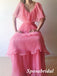 A Line Pink Pleated Long Prom Dress Formal Party Dress, PD3984