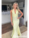 Sexy Soft Satin V-Neck Sleeveless Mermaid Maxi Prom Dress, PD4016