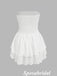 Sexy White Sweetheart Sleeveless A-Line Mini Dresses/ Homecoming Dresses, PD3656