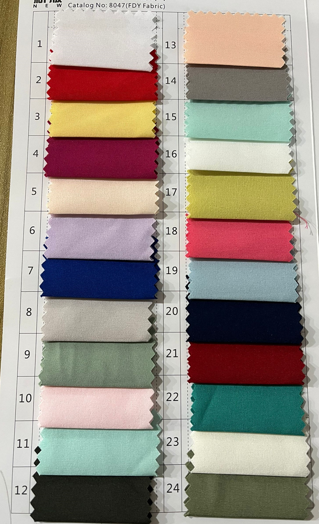 FDY Color Fabric Swatches
