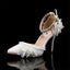 New Women's Shoes Pointed Toe Stiletto High Heels Beaded Flower Wedding Shoes