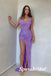 Sexy Sequin Sweetheart Sleeveless Side Slit Mermaid Floor Length Long Prom Dresses, PD3982