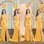 Mismatched Mermaid Marigold Sexy Elegant Mermaid Long Bridesmaid Dresses, BD3393