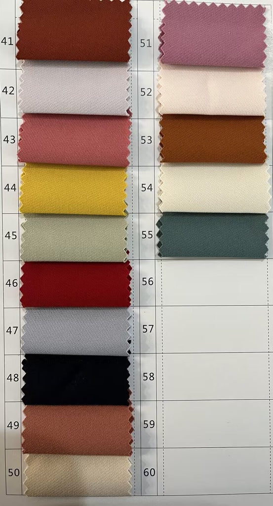 Double FDY Color Fabric Swatches