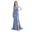 Mismatched Mermaid Slate Blue Sexy Elegant Mermaid Long Bridesmaid Dresses, BD3397