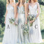 Mismatched Chiffon Sequin Formal Spaghetti Strap One Shoulder Cheap Bridesmaid Dresses, WG163