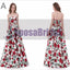 Fashion Newest Mismatched Two Pieces Sleeveless A-line Unique Prom Dresses, PD0477