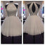 Beading Gorgeous Sparkly Popular Halter Sexy Open back White homecoming prom dresses, CM0005 - SposaBridal