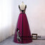 Long Black Women Evening Dress, Vintage Embellish Embroidery Floral Bridesmaid Dresses, WG320