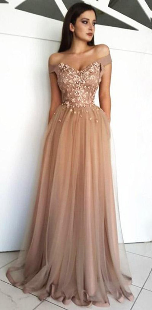 Off Shoulder Long Beautiful Gorgeous High Quality Modest Hot Sale Prom Dresses Online, PD0805