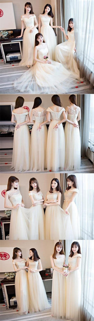 Charming Popular Pretty Cheap Off Shoulder Scoop Bridesmaid Dresses,wedding guest dress, PD0346 - SposaBridal