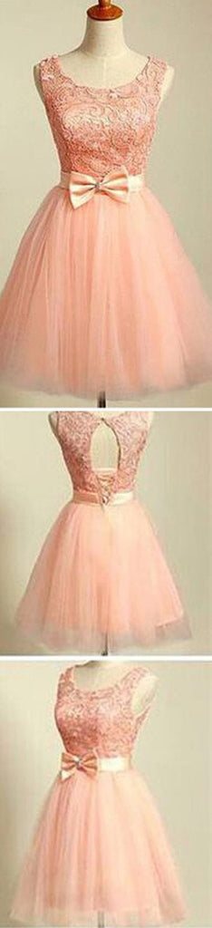 peach pink lace lovely for teens modest formal homecoming prom gowns dress,BD0080