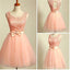 peach pink lace lovely for teens modest formal homecoming prom gowns dress,BD0080