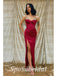 Sexy Satin Spaaghetti Straps V-Neck sleeveless Side Slit Mermaid Long Prom Dresses,PD3646
