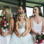 A-Line Spaghetti Straps Floor-Length Pink Chiffon Cheap Simple Bridesmaid Dresses, WG238 - SposaBridal