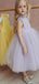 A-line Pink Purple Ivory Yellow Tulle Flower Girl Dresses, FG152
