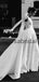 Sexy Deep V-neck A-line Simple Cheap Long Ivory Wedding Dresses, WD0564