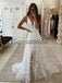 A-line V-Neck Vintage Country Elegant Romantic Wedding Dresses WD0419