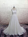 Cheap Lace Straps Scoop Tulle A-line Wedding Dresses Online, WD370 - SposaBridal