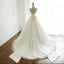 A-line White Ivory Elegant Weeding Dresses, Princess Summer Free Custom Bridal Gowns with Bow, WD0269 - SposaBridal