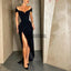 Black Cheap Mermaid Side Slit Fashion Prom Dresses PD2277
