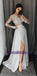 Charming Long Sleeves V neck Top Lace Chiffon Navy Grey Burgundy Prom Dresses, Evening dress, PD0668