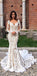 Luxury Long Sleeves Lace Elegant Mermaid Wedding Dresses, Bridal Dress, PD0603