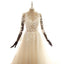 Long Sleeves High Neck See-Through Sexy Unique New Design Wedding Dresses, Most Popular Real Made Bridal Gown, WD0277