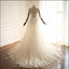 Long Sleeves High Neck See-Through Sexy Unique New Design Wedding Dresses, Most Popular Real Made Bridal Gown, WD0277