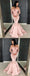 Long Sleeves Pink Mermaid Long prom Dresses,evening dress, party dresses , PD0911