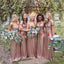 Sparkly Champaghe Gold Cheap Mismatched Sequin New Bridesmaid Dresses, PD0370