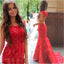 long red prom dress , open back mermaid free custom bridesmaid dresses , PD0217