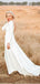 Simple Long Sleeves Modest Country Beach Long Wedding Dresses, WD0555