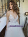 Spaghetti Straps Top Lace Beautiful Formal Prom Dresses, Bridal Dresses, Beach Wedding Dresses, PD0744