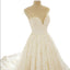 V Neck Unique New Design Wedding Dresses , Lovely Romantic Long Elegant Summer Bridal Gowns , WD0295