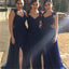 Royal Blue Tulle With Lace beading Bridesmaid Dresses , PD0247