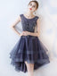 Cheap Ruffle Scoop Popular Lace Cute Homecoming Dresses , CM469