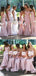 Sexy Pink Mermaid Strapless Open-back Mermaid Long Bridesmaid Dress, BD3121