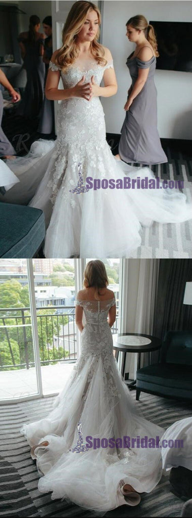 Off Shoulder Lace Beautiful New Unique Design Wedding Dresses, Bridals gowns online, WD0261