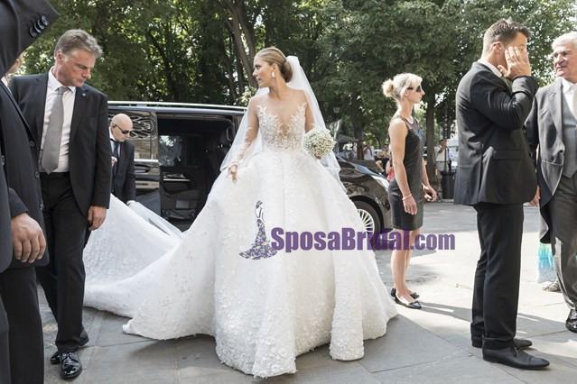 Long Sleeves Elegant Formal Beautiful Modest Wedding Dress, Most Popular Bridal dress, , PD0667